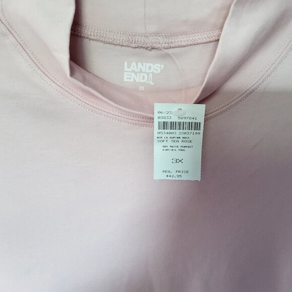 Lands End Womens Supima Cotton Crewneck For A Relaxed Fit In A Charming Soft - Picture 7 of 12